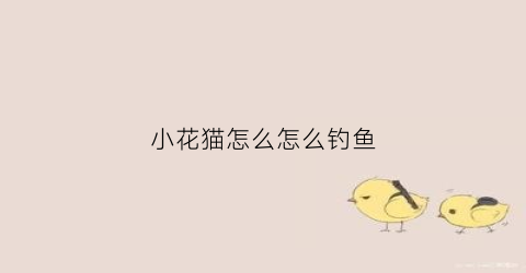 小花猫怎么怎么钓鱼(小花猫怎么钓鱼仿写)