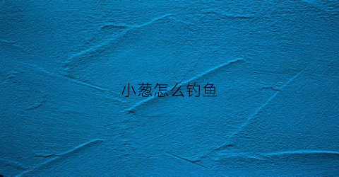 小葱怎么钓鱼(小葱怎么钓鱼最好)