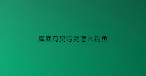 “库底有臭污泥怎么钓鱼(臭底的塘怎么钓)