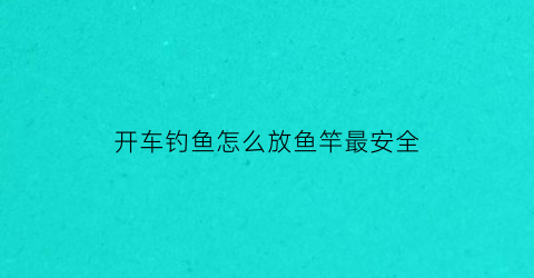 “开车钓鱼怎么放鱼竿最安全(开车钓鱼的技巧图解)