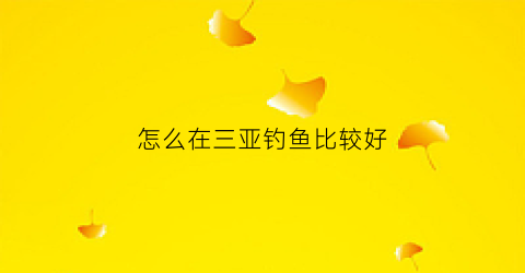 怎么在三亚钓鱼比较好(三亚钓鱼游攻略)
