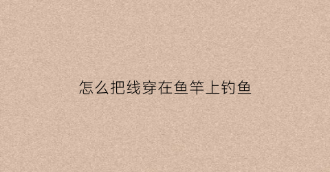 怎么把线穿在鱼竿上钓鱼(鱼竿线怎样穿到鱼竿上)