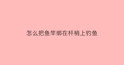 怎么把鱼竿绑在杆梢上钓鱼(鱼竿上怎么绑鱼钩)