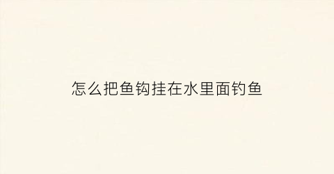 怎么把鱼钩挂在水里面钓鱼(鱼钩怎么挂上去)