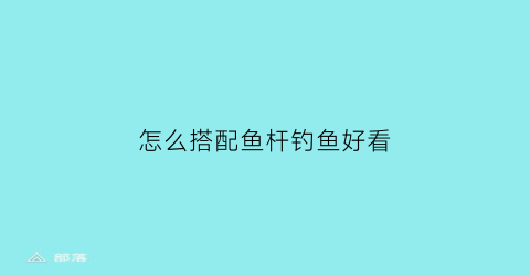 怎么搭配鱼杆钓鱼好看(鱼竿怎么搭配线组)
