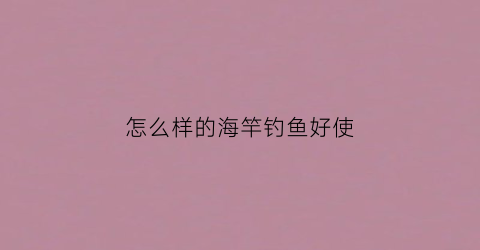 怎么样的海竿钓鱼好使(海竿什么样的钓容易中鱼)