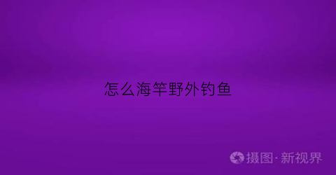 “怎么海竿野外钓鱼(海竿野外钓鱼一般买几号的鱼钩)