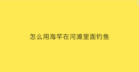 怎么用海竿在河滩里面钓鱼