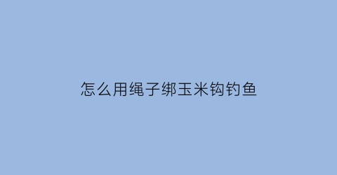 怎么用绳子绑玉米钩钓鱼(玉米挂钩缠线)