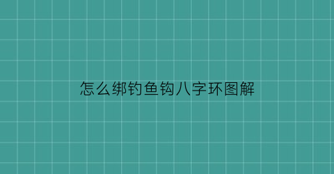 怎么绑钓鱼钩八字环图解(钓鱼钩怎么绑到八字环上)