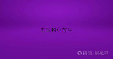 怎么钓鱼放生(钓放生鱼的可怕果报)