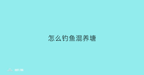 怎么钓鱼混养塘(怎么钓鱼混养塘里的鱼)