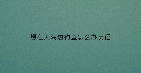 想在大海边钓鱼怎么办英语(我想去海边钓鱼的英文)