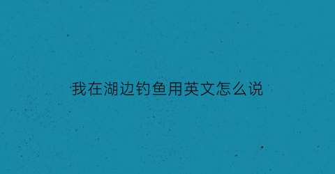 我在湖边钓鱼用英文怎么说(我们在湖里钓鱼英语)