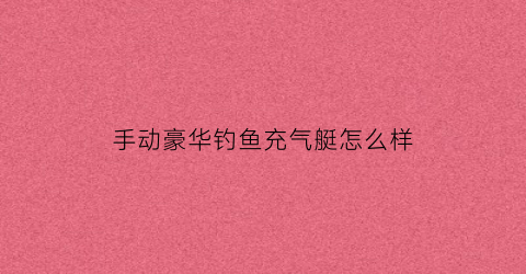 “手动豪华钓鱼充气艇怎么样(单人充气钓鱼船168元)