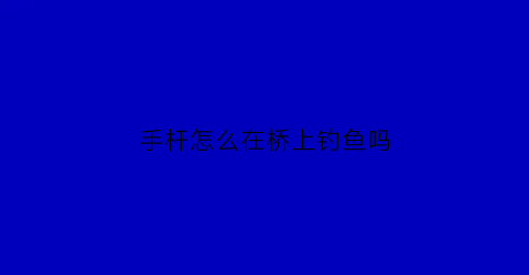 手杆怎么在桥上钓鱼吗(怎样用手杆钓鱼)