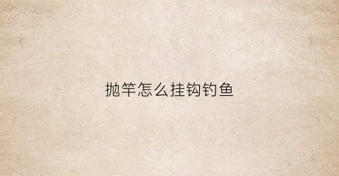 抛竿怎么挂钩钓鱼(抛竿怎么挂钩钓鱼图解)