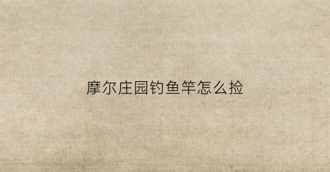 摩尔庄园钓鱼竿怎么捡(摩尔庄园钓鱼的鱼竿)