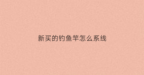 新买的钓鱼竿怎么系线