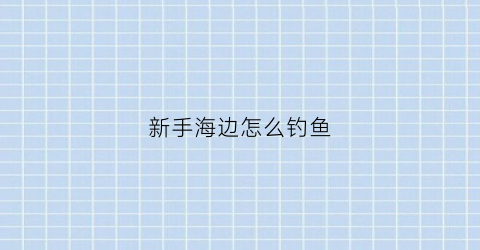 新手海边怎么钓鱼(海边要怎么钓鱼)