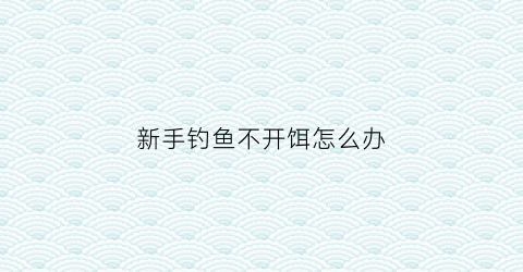 “新手钓鱼不开饵怎么办(新手钓不上来鱼)