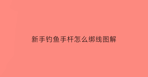 “新手钓鱼手杆怎么绑线图解(新手手竿)