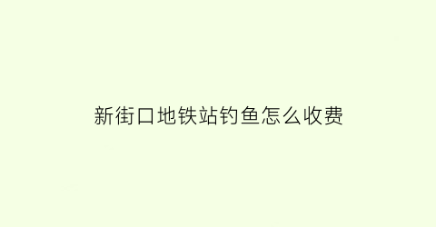 新街口地铁站钓鱼怎么收费(新街口地铁站视频)