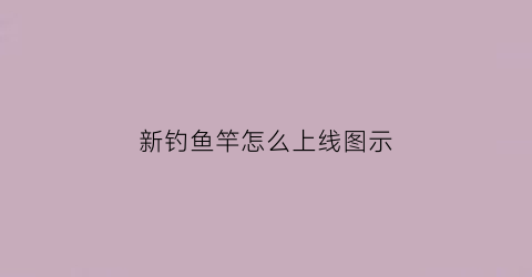 新钓鱼竿怎么上线图示(新买的鱼竿怎么上线)