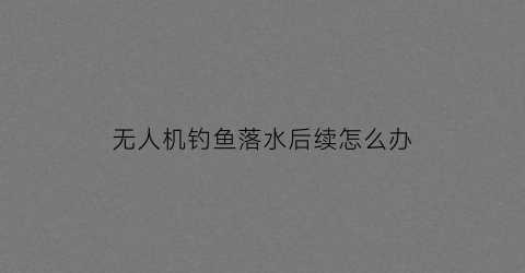 无人机钓鱼落水后续怎么办(无人机掉水里怎么办接着玩)