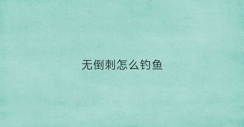 无倒刺怎么钓鱼(无倒刺怎么钓鱼最好)