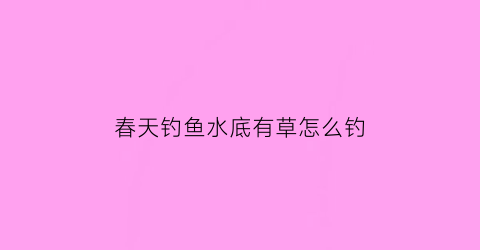 春天钓鱼水底有草怎么钓