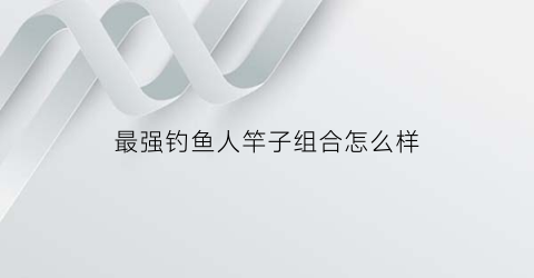 最强钓鱼人竿子组合怎么样(最强钓鱼人鱼竿怎么买)