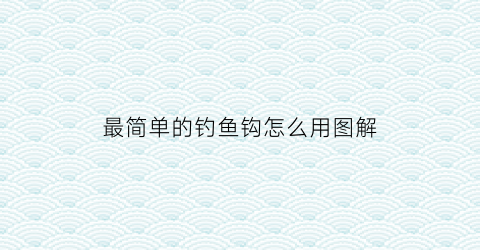 最简单的钓鱼钩怎么用图解(最简单的钓鱼钩怎么用图解说)