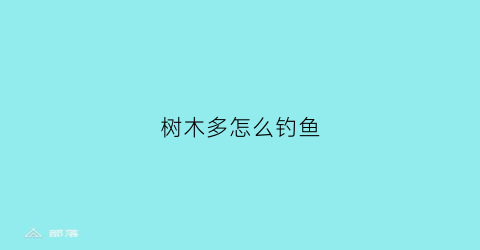 树木多怎么钓鱼(树木太多)