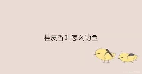 桂皮香叶怎么钓鱼(桂皮香叶的功效与作用及食用方法)