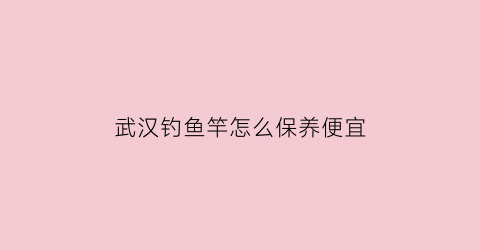 武汉钓鱼竿怎么保养便宜(武汉哪里有鱼竿批发)