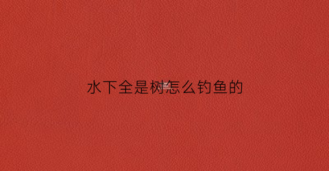 水下全是树怎么钓鱼的(水底很多枯树枝怎么钓)