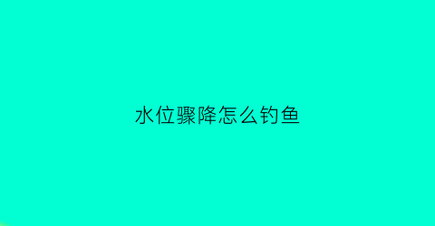 水位骤降怎么钓鱼(野钓水位下降咋钓鱼)