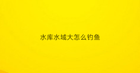 水库水域大怎么钓鱼(水库水域大怎么钓鱼视频)