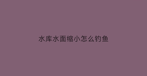 水库水面缩小怎么钓鱼(水库鱼少水深怎么钓鱼)