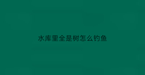 水库里全是树怎么钓鱼(搞树下水库可以钓鱼吗)