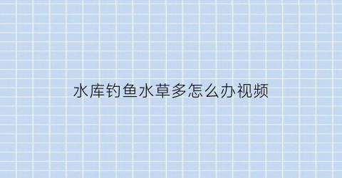 水库钓鱼水草多怎么办视频(水库底有水草怎样钓底)