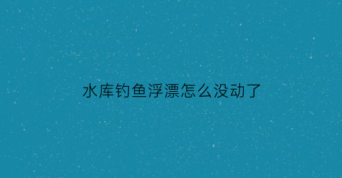 “水库钓鱼浮漂怎么没动了(钓鱼浮漂不下去怎么办)