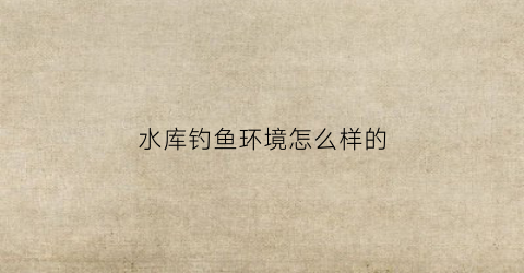 水库钓鱼环境怎么样的
