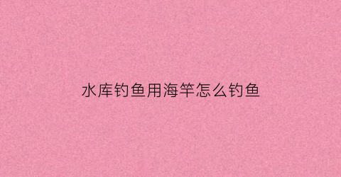 水库钓鱼用海竿怎么钓鱼