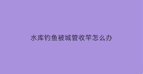 水库钓鱼被城管收竿怎么办(大型水库钓鱼被渔政没收鱼竿)