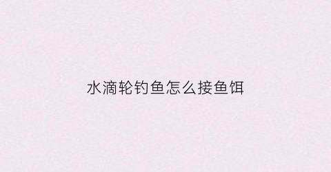 水滴轮钓鱼怎么接鱼饵(水滴轮怎么绑鱼钩)