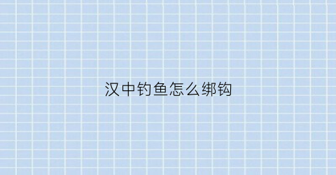 汉中钓鱼怎么绑钩(钓鱼绑勾视频)