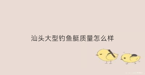 汕头大型钓鱼艇质量怎么样(汕头海钓钓鱼最佳地点)