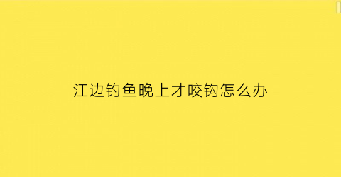 江边钓鱼晚上才咬钩怎么办(晚上江边钓鱼语句)